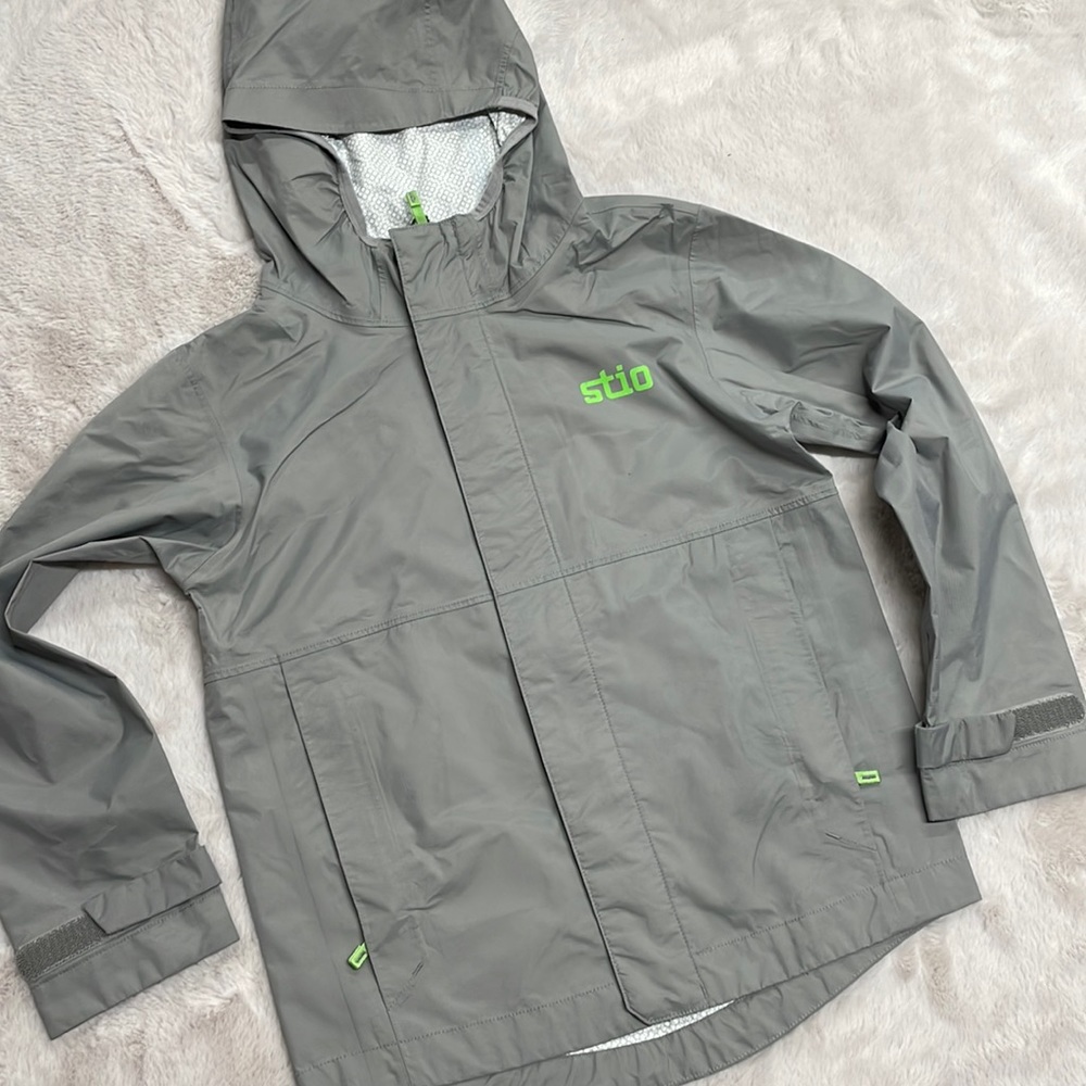 Stio Kids Rollick Hooded Full Zip Gray Jacket Sz 6